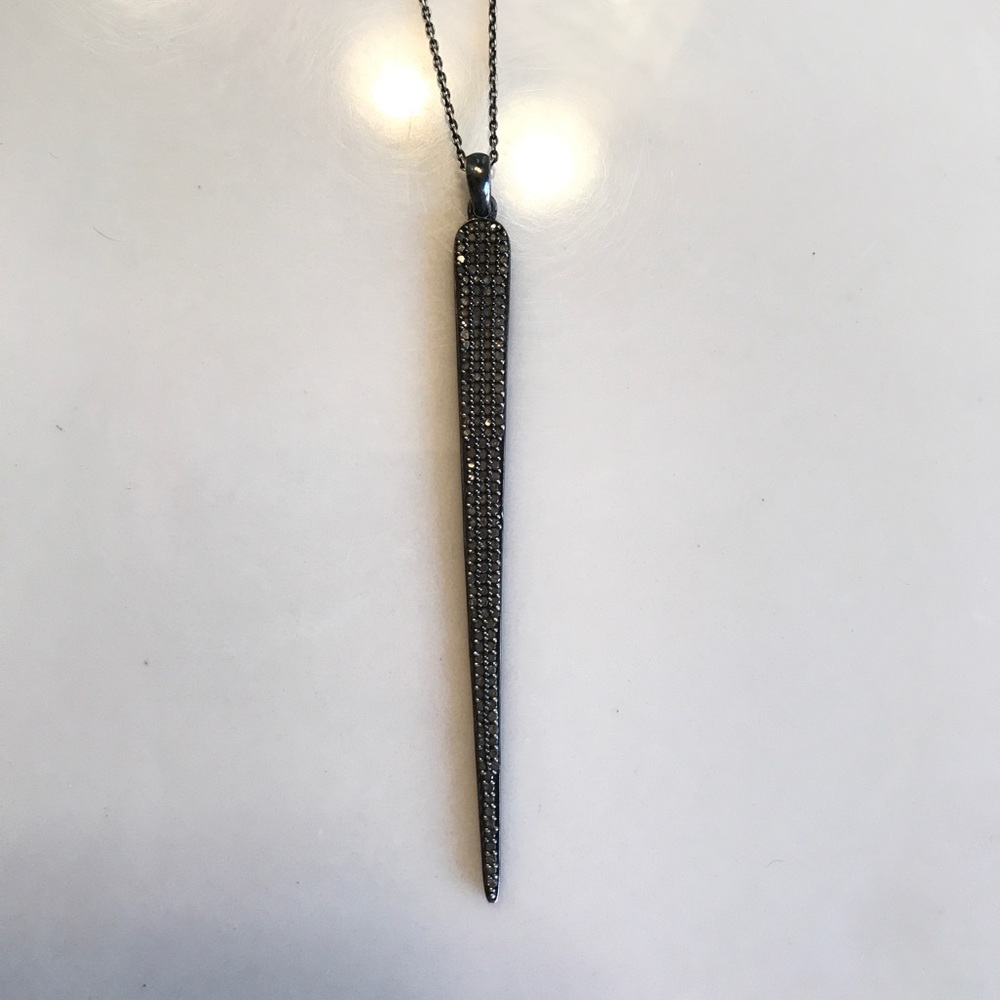 Pave Diamond Spike Necklace